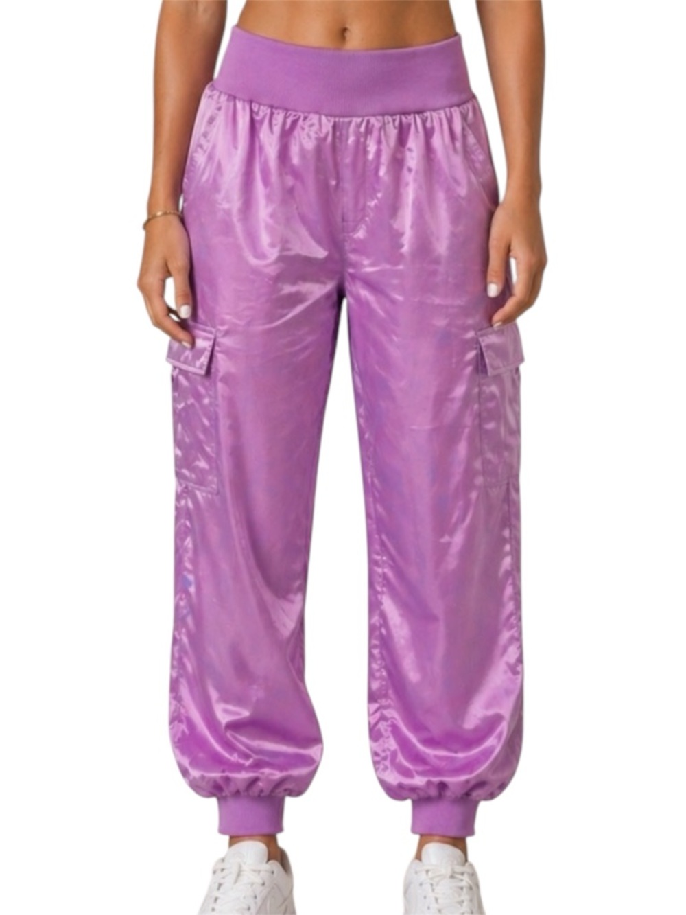 CINQ A SEPT Purple Silky High Waist Pants Small